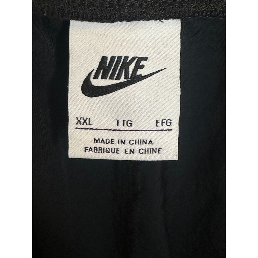 Nike Sportswear Pants XXL Black Faux Fur Borg Pocket Nylon Tapered Swoosh Womens - Picture 7 of 9
